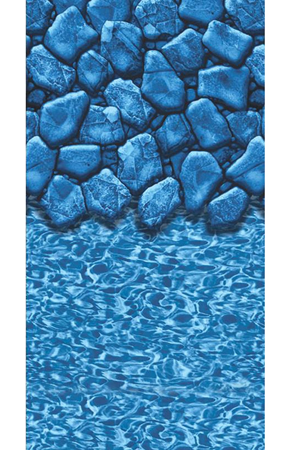 Above Ground Pool Liner, Overlap, Round, 15' x 48"/52", Boulder Swirl