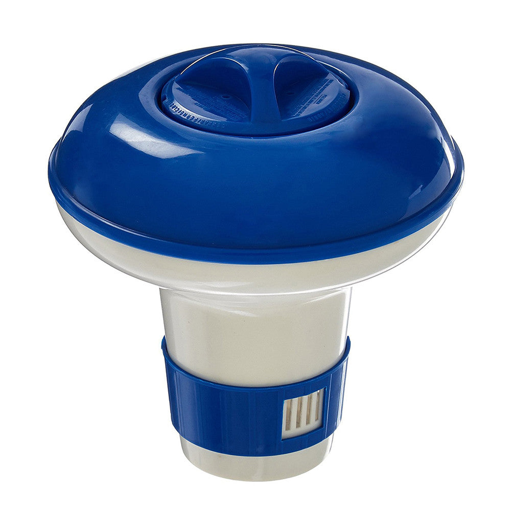 Blue/White Floating Chlorine / Bromine Dispenser for 1" Tablets